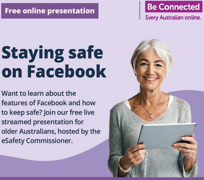 Image for Staying safe on Facebook - webinar viewing