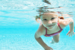 Girl in a swimming pool